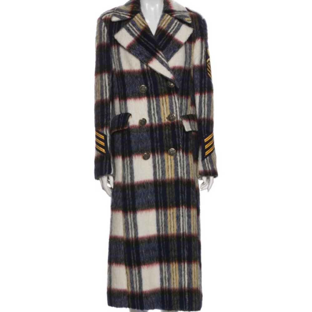 History Repeats Checked Double Breasted Coat.